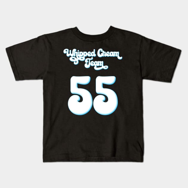 Official Whipped Cream Team Jersey Kids T-Shirt by SunGraphicsLab